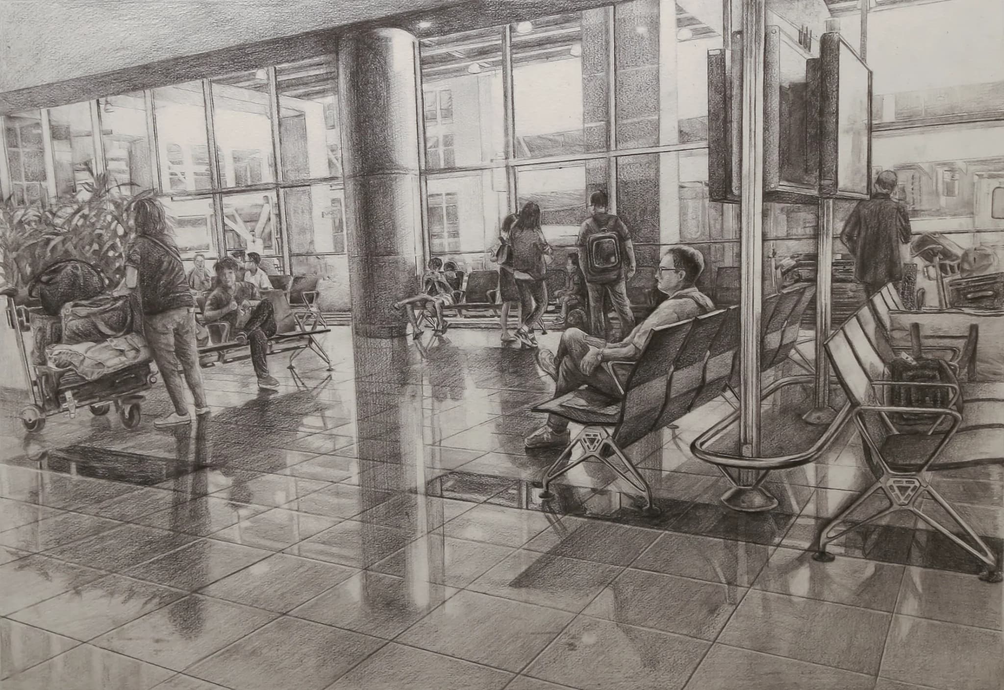 Graphite fine art study by Amie Xu.