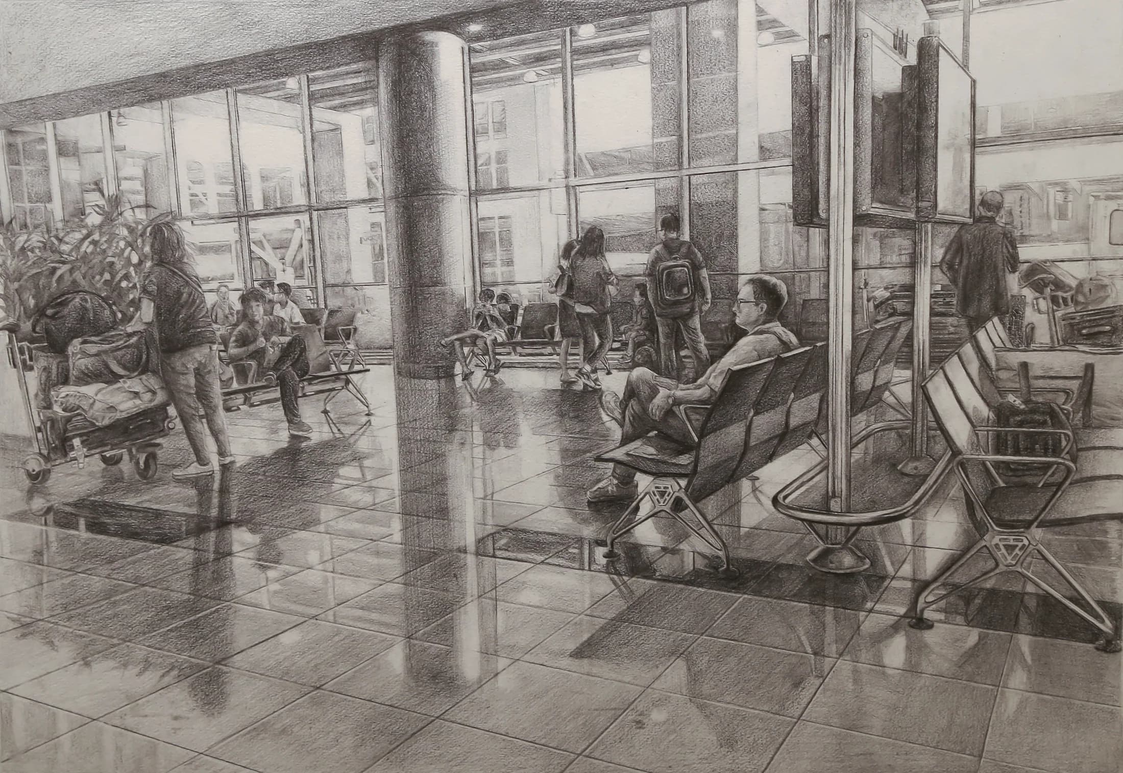 Graphite fine art study by Amie Xu.
