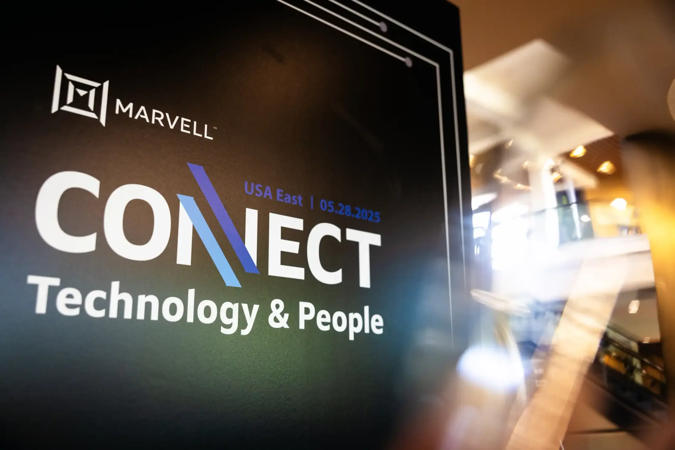 Marvell CONNECT East branded backdrop.