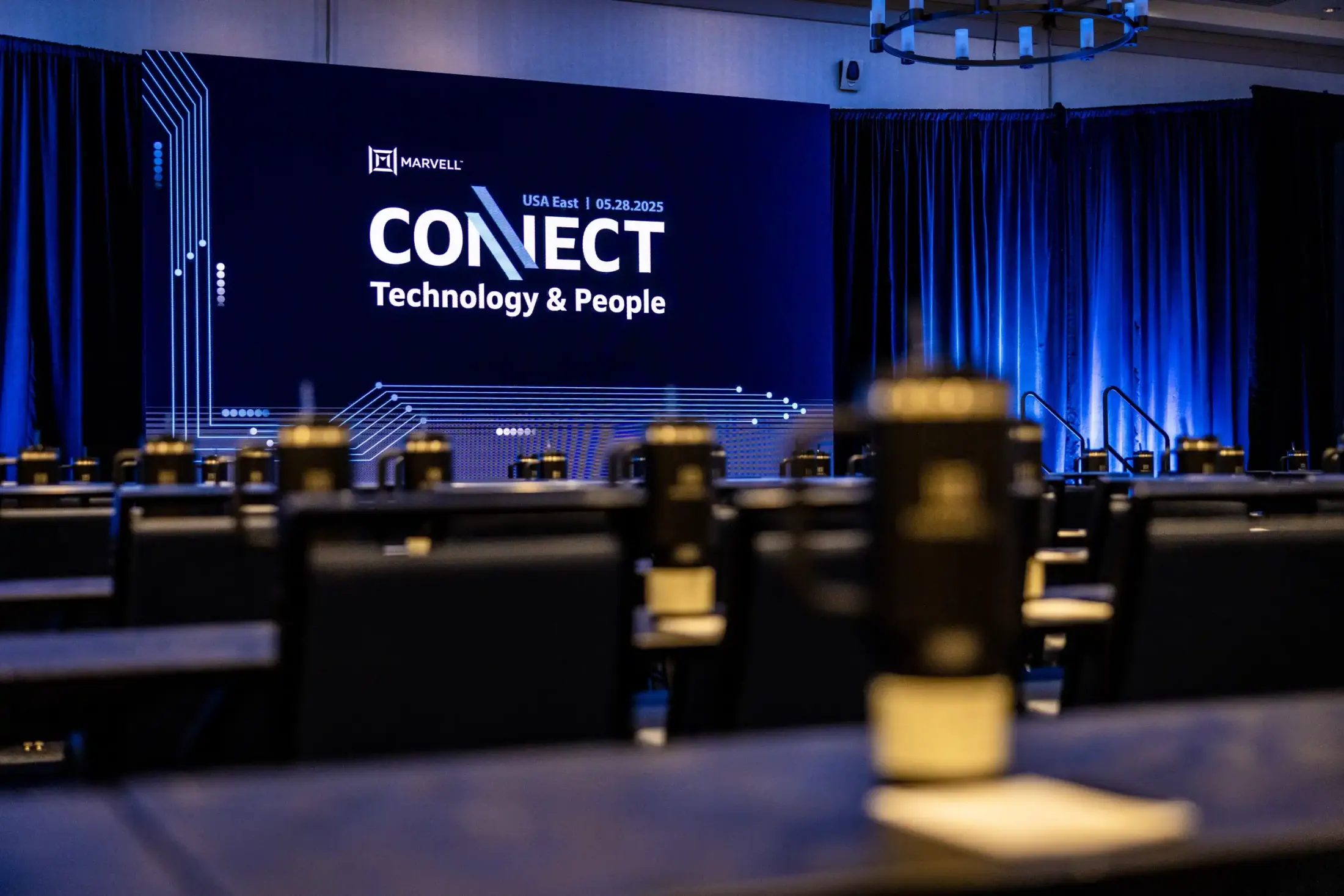 Marvell CONNECT stage with swag display.