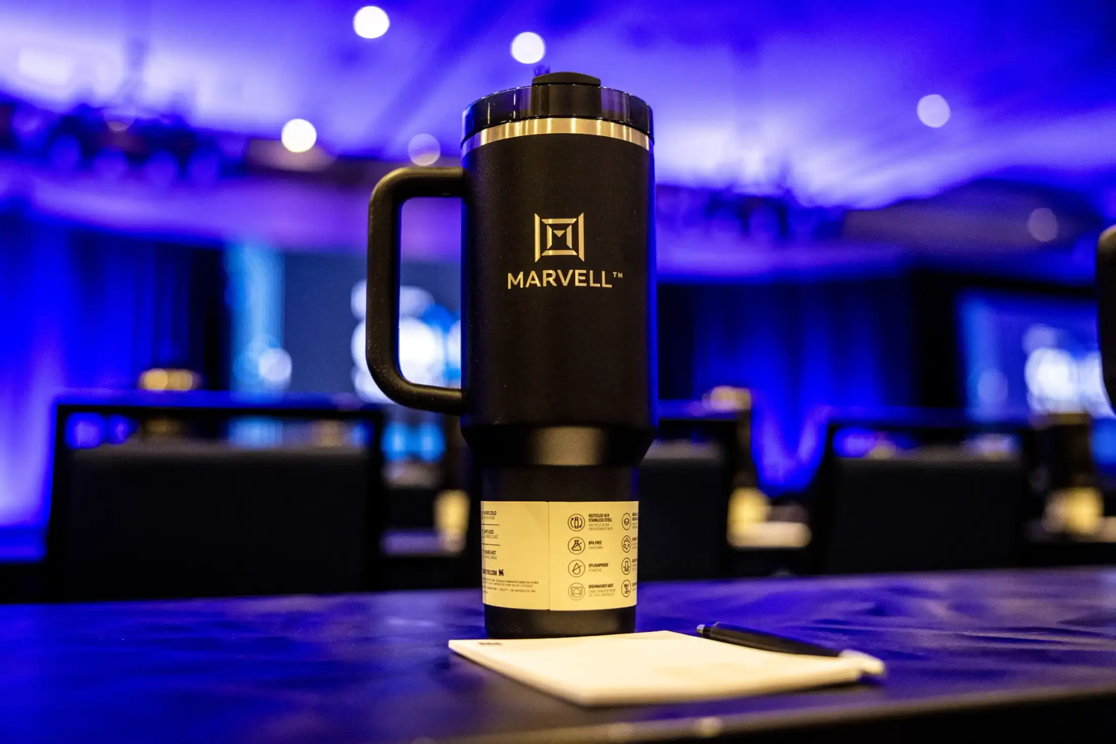 Marvell CONNECT branded bottle swag.