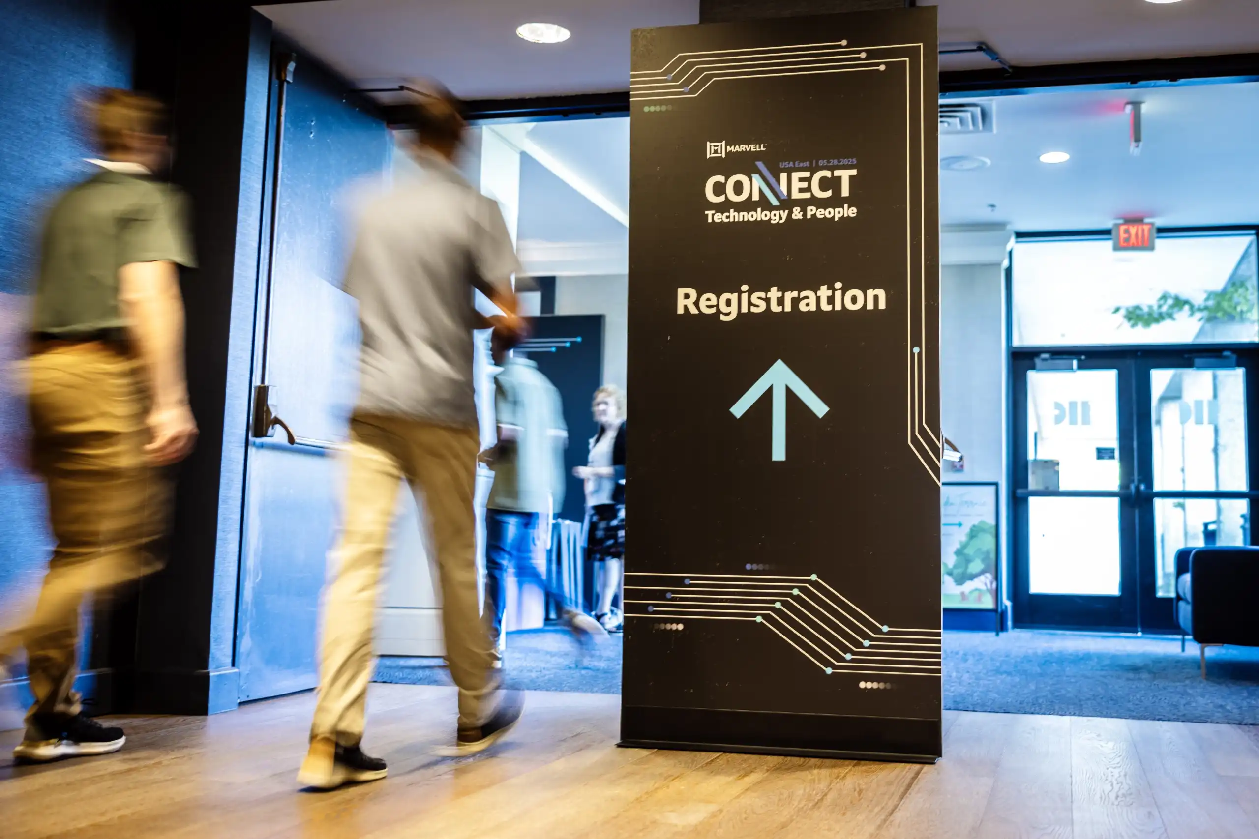 Directional signage for Marvell CONNECT East.