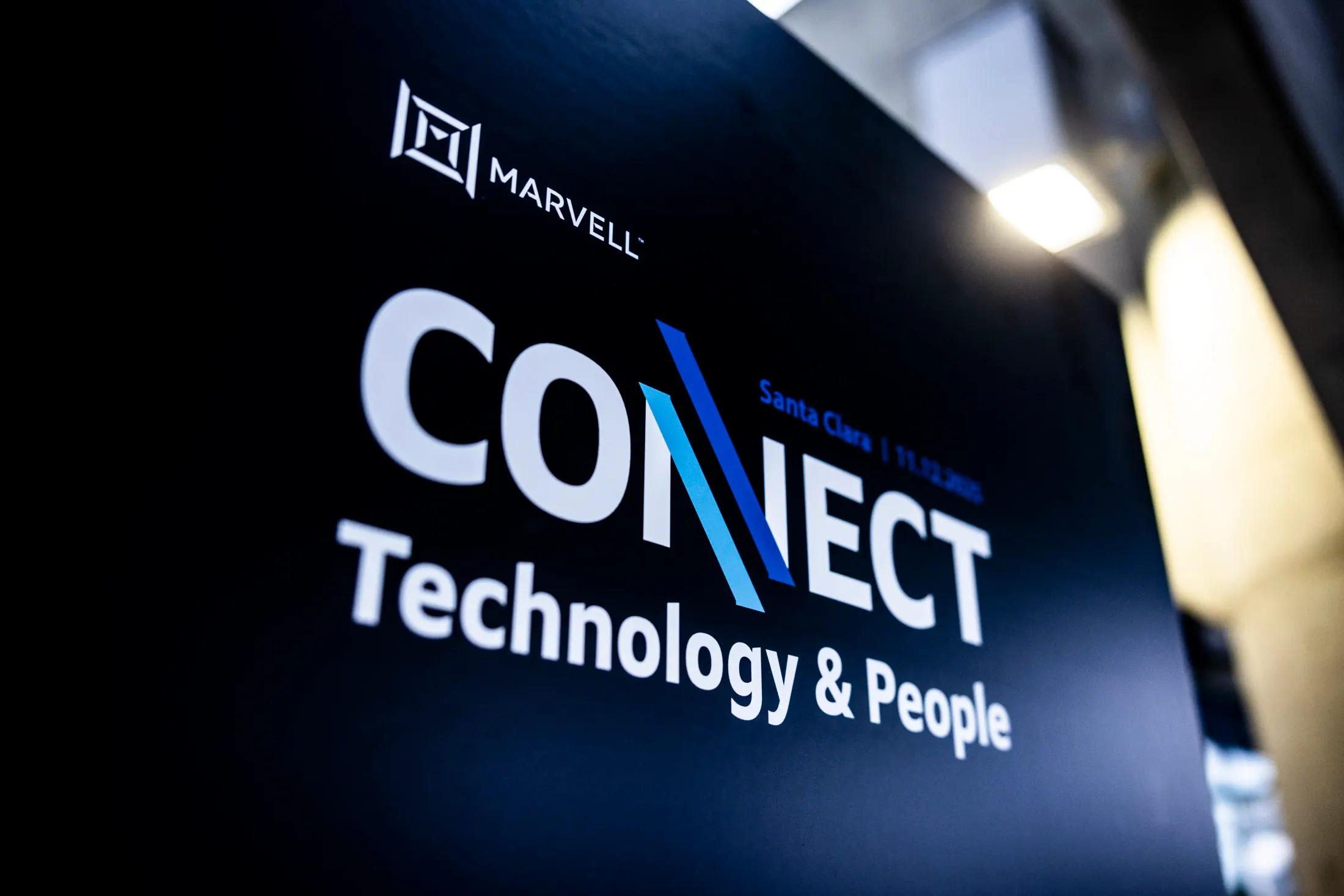 Marvell CONNECT branded event backdrop.