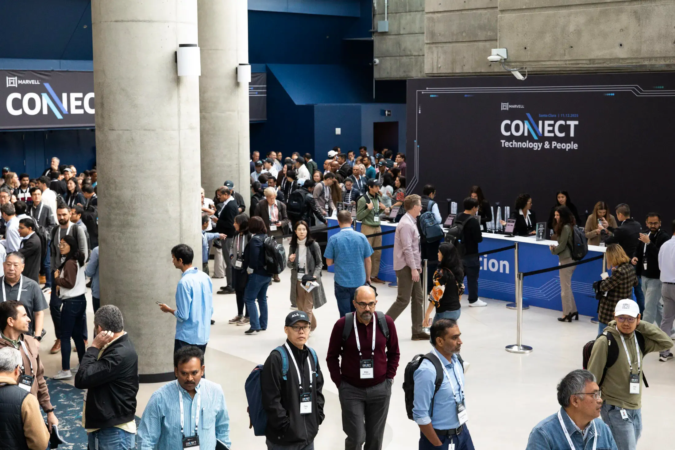Wide view of the Marvell CONNECT registration area.