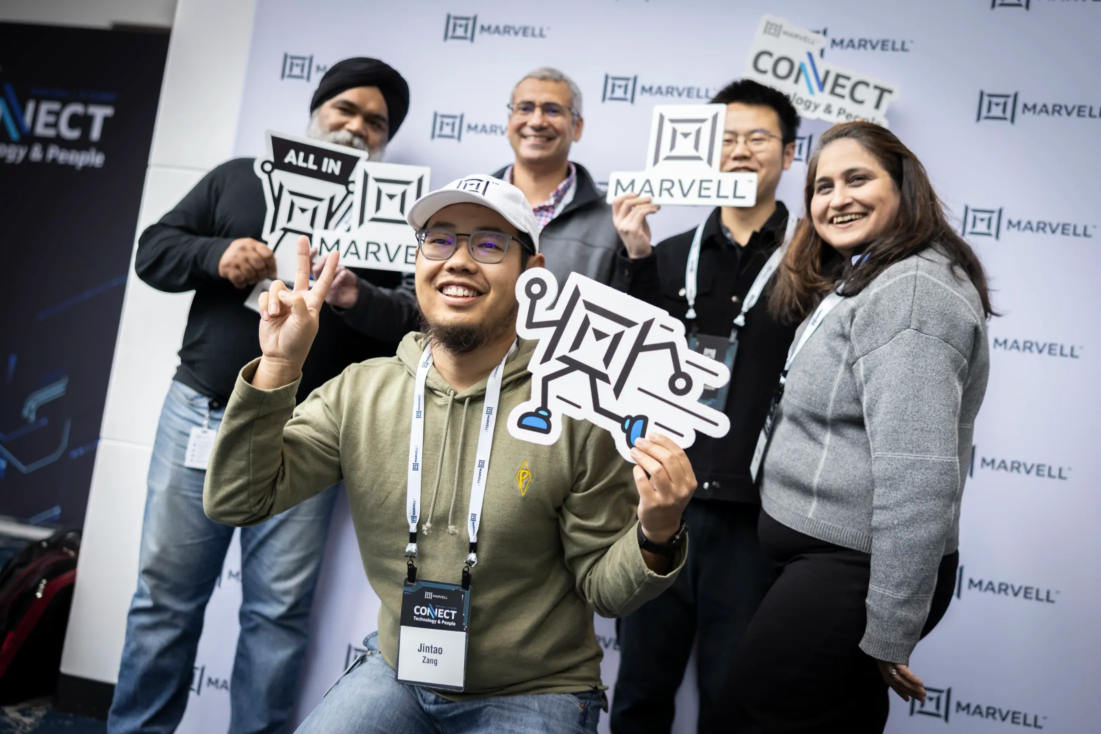 Marvell CONNECT branded selfie wall.