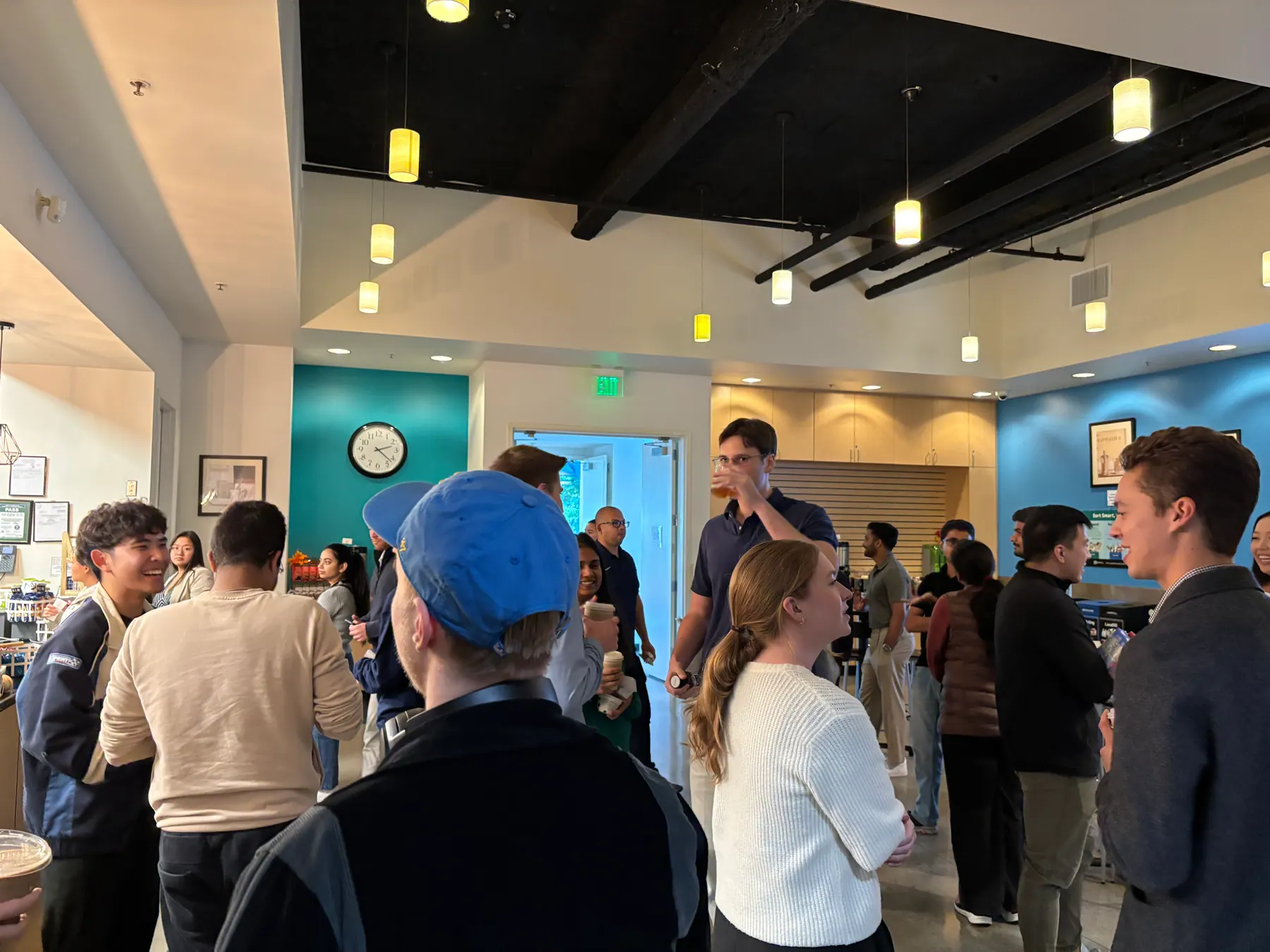 Early Career Network intro coffee and cookies chat.