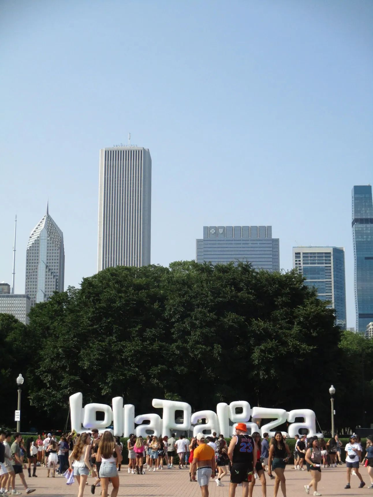 Live music festival crowd at Lollapalooza.