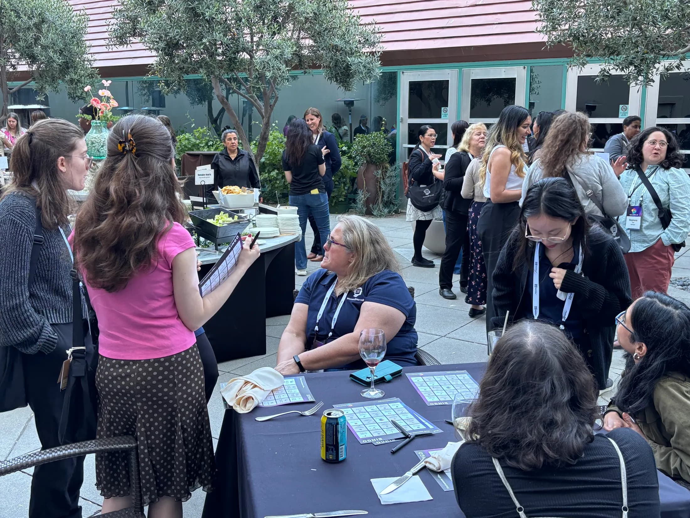 Women@Marvell RENEW Conference attendees gathering together.