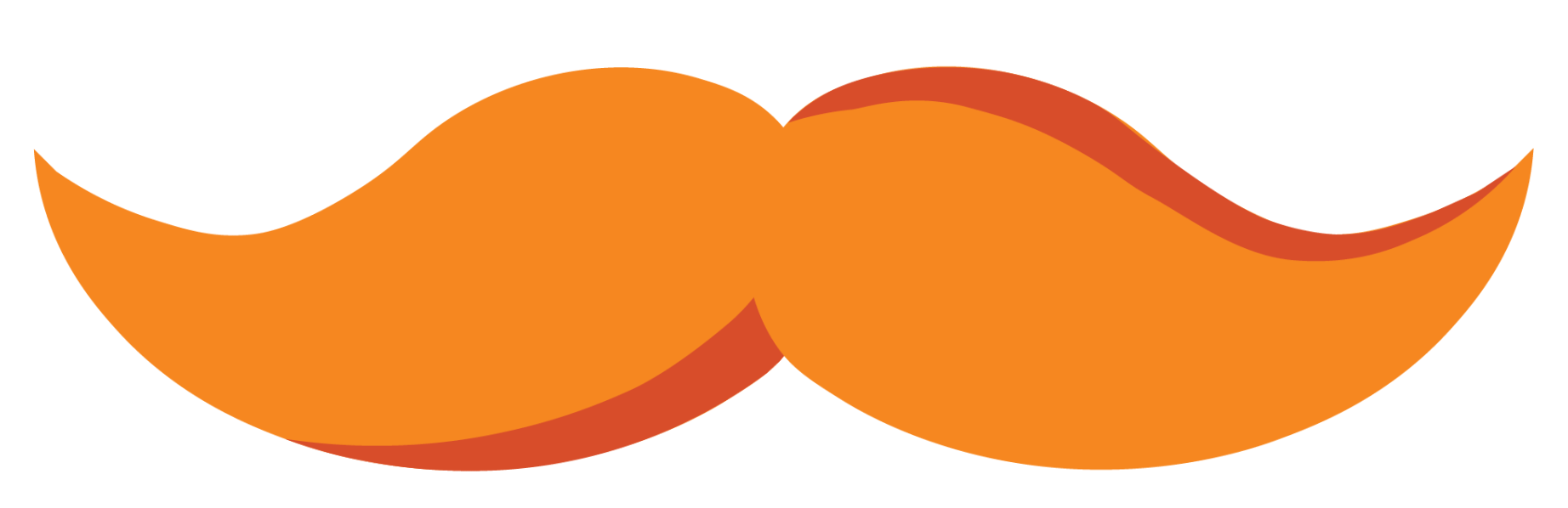 Mustache animated sticker.